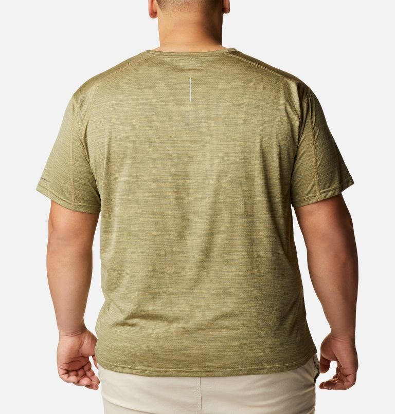 Men's Columbia Alpine Chill Zero Short Sleeve Crew T Shirts Olive | Plus Size CA-AAC1L